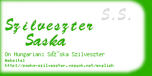 szilveszter saska business card